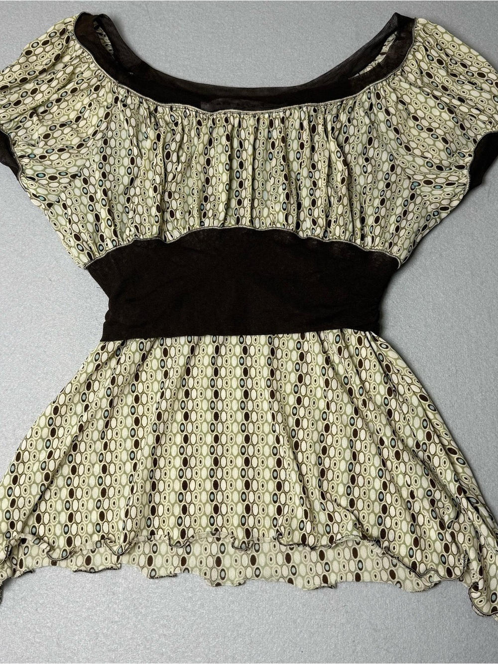 Vintage y2k Waist Sleeveless Top Womens medium Fairy Boho Cottagecore Made USA M - Picture 2 of 9